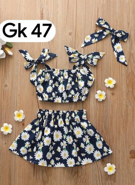 Black Colour GURUKRUPA Girls Stylish Party Wear Top With Bottom Latest Kids Colllection GK-47